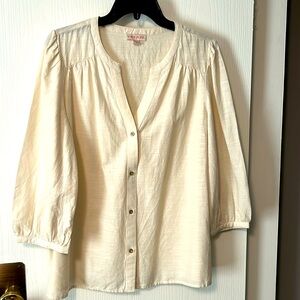 Ladies Knox Rose blouse size Large. Cream/Ivory.